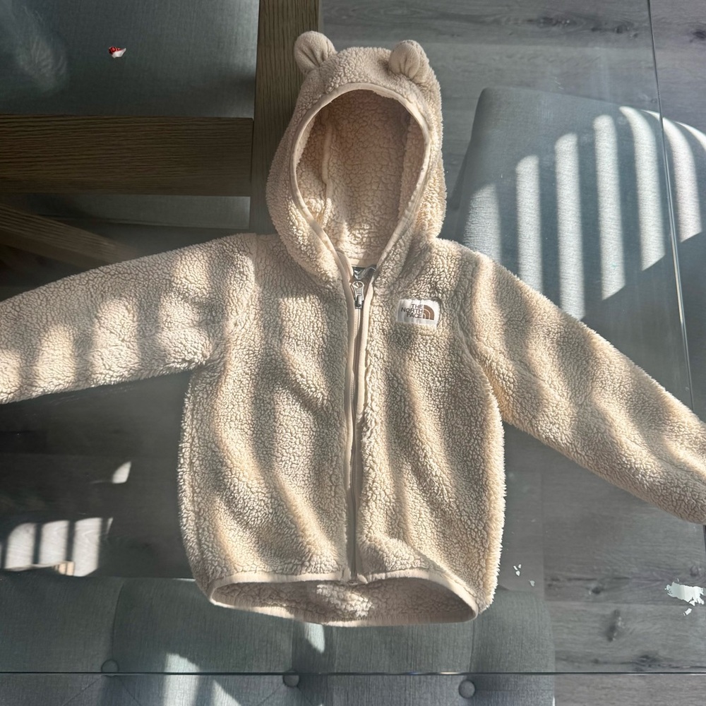 The North Face Cream Sherpa Jacket with Ears 18-24 months